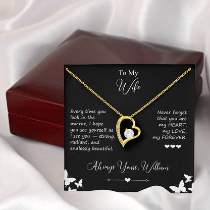 To My Wife - You Are My Heart, My Forever Necklace Gift - c574a25