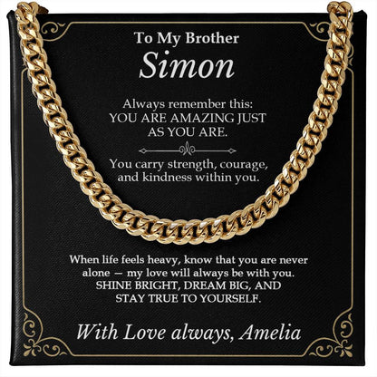 To My Brother - You Are Amazing Just As You Are Necklace Gift - c580a25