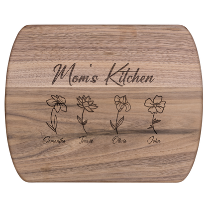 Custom Mom’s Kitchen Cutting Board with Kids' Names - c411a25