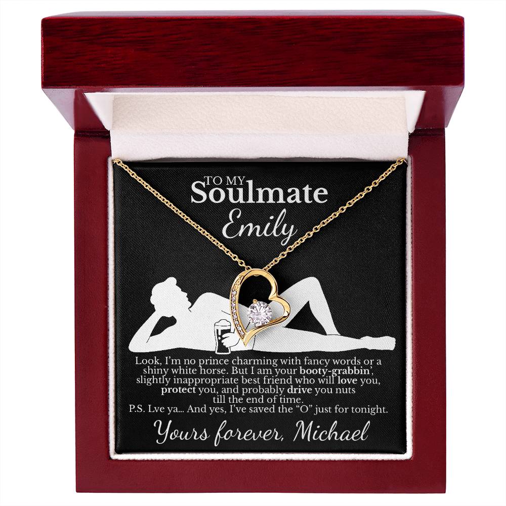 To My Soulmate - Necklace with Funny Romantic Message - c490a25