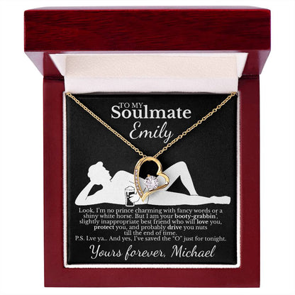 To My Soulmate - Necklace with Funny Romantic Message - c490a25