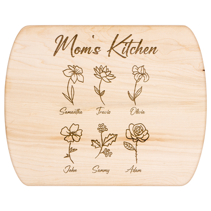 Custom Mom’s Kitchen Cutting Board with Kids' Names - c411a25