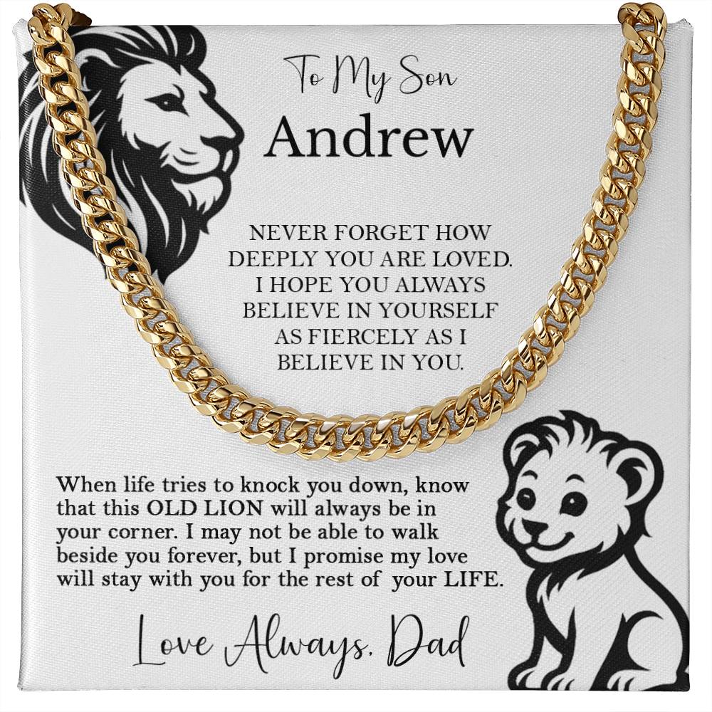 To My Son - Lion and Cub Strength Message from Dad - c555a25