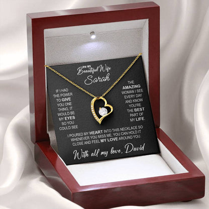 To My Beautiful Wife - Necklace with Deep Love & Vision Message - c483a25