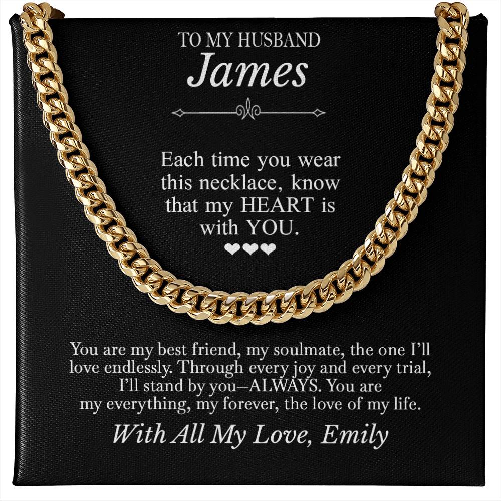 To My Husband Custom Necklace Gift - c539a25