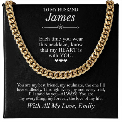 To My Husband Custom Necklace Gift - c539a25