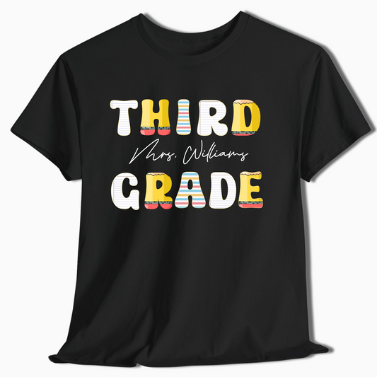 Custom Teacher or Student Name Shirt - Pre-K to 6th Grade Tee - c430a25