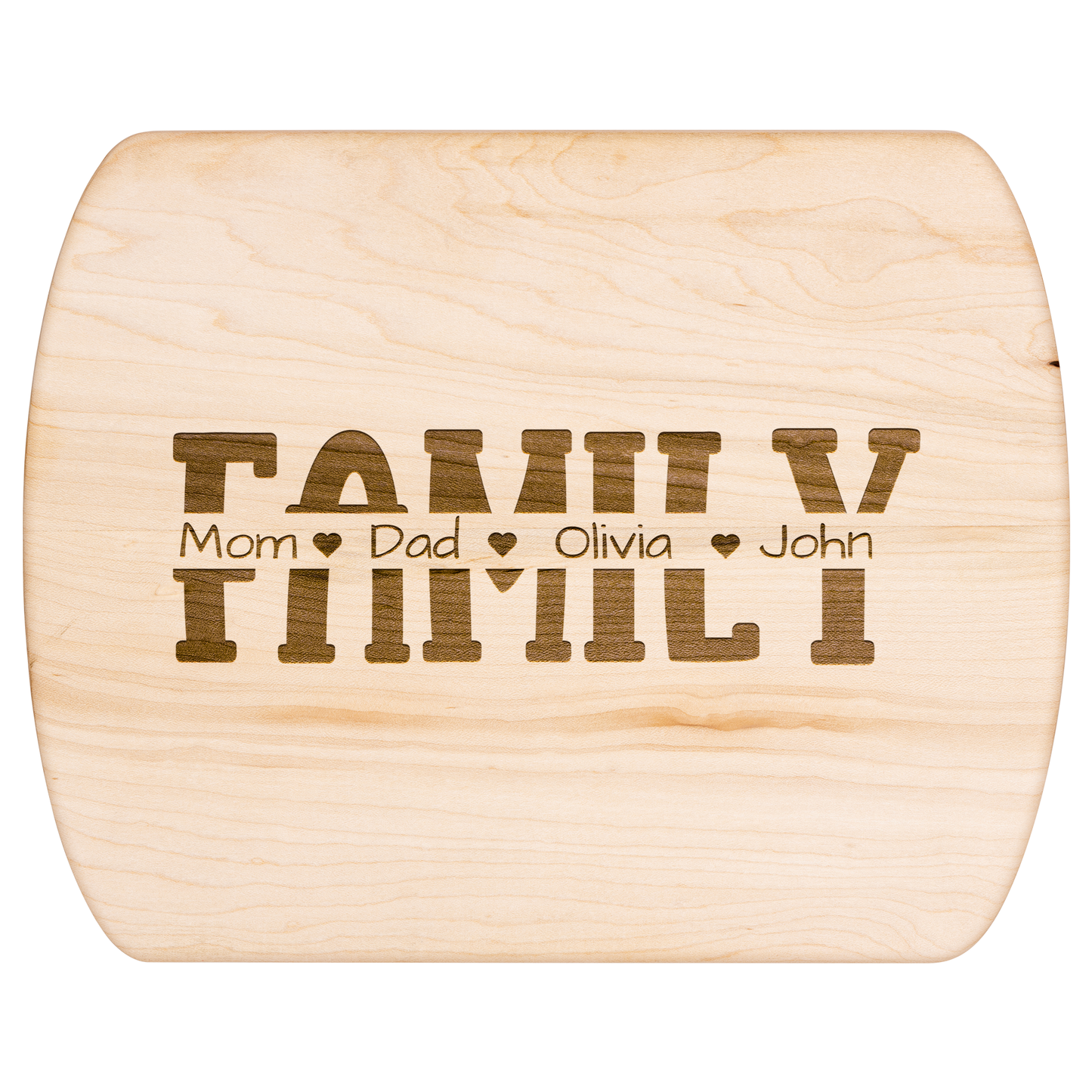 Custom Family Names Engraved Cutting Board - c421a25