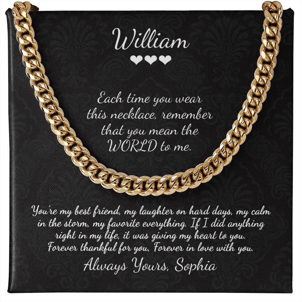 You Mean the World to Me Custom Necklace - c540a25