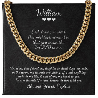 You Mean the World to Me Custom Necklace - c540a25