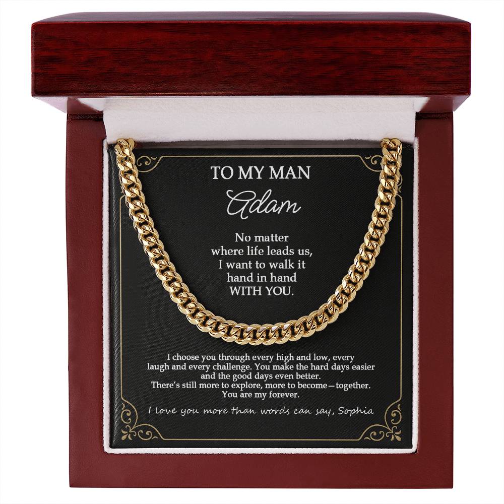 Hand in Hand with You - Romantic Husband Gift Necklace - c534a25