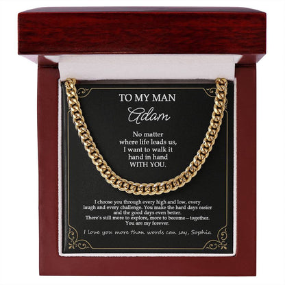 Hand in Hand with You - Romantic Husband Gift Necklace - c534a25