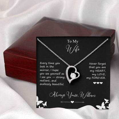 To My Wife - You Are My Heart, My Forever Necklace Gift - c574a25