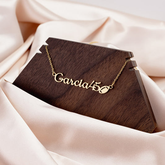 Custom Football Name Necklace - c394a25