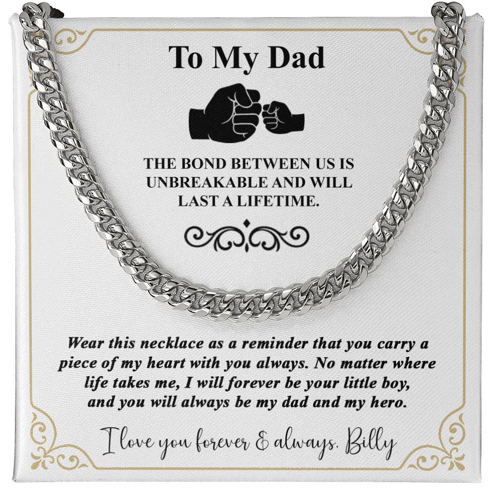 To My Dad - Our Bond Is Forever and Unbreakable Necklace Gift - c578a25