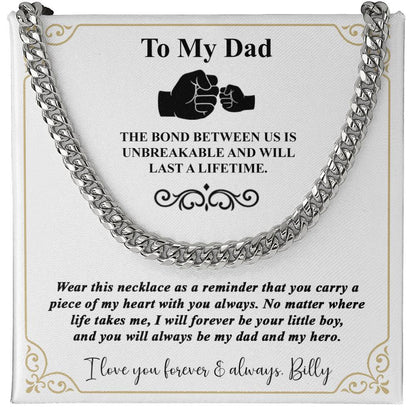 To My Dad - Our Bond Is Forever and Unbreakable Necklace Gift - c578a25