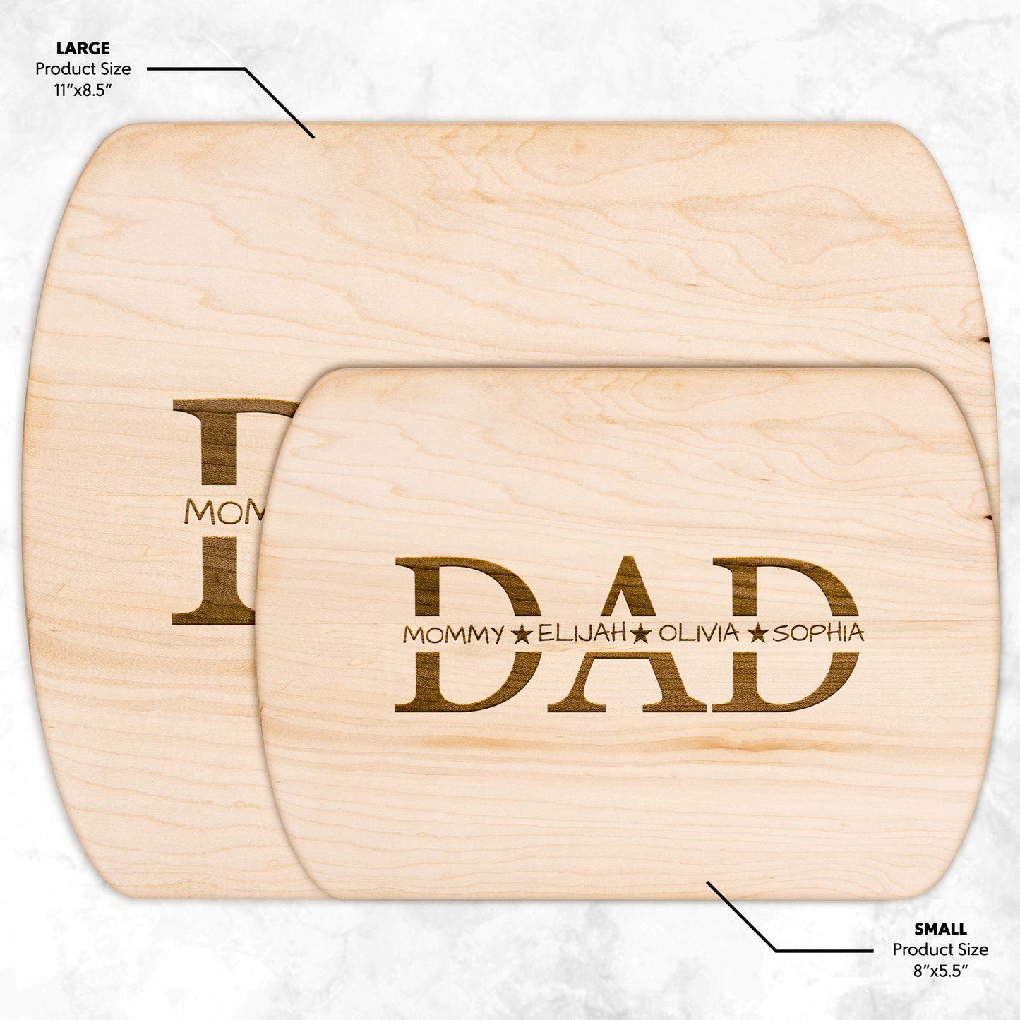 Engraved Dad Cutting Board with Family Names - c425a25