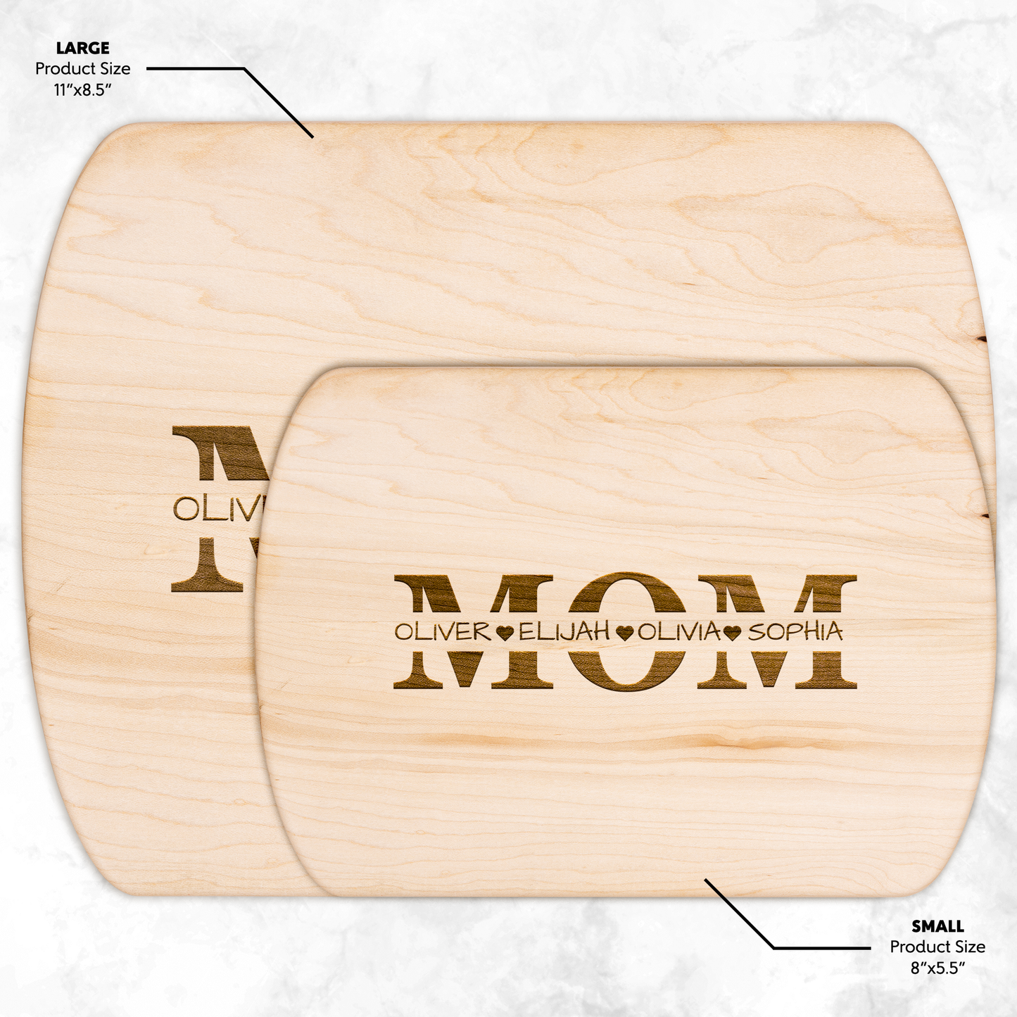 Engraved Mom Cutting Board with Family Names - c424a25