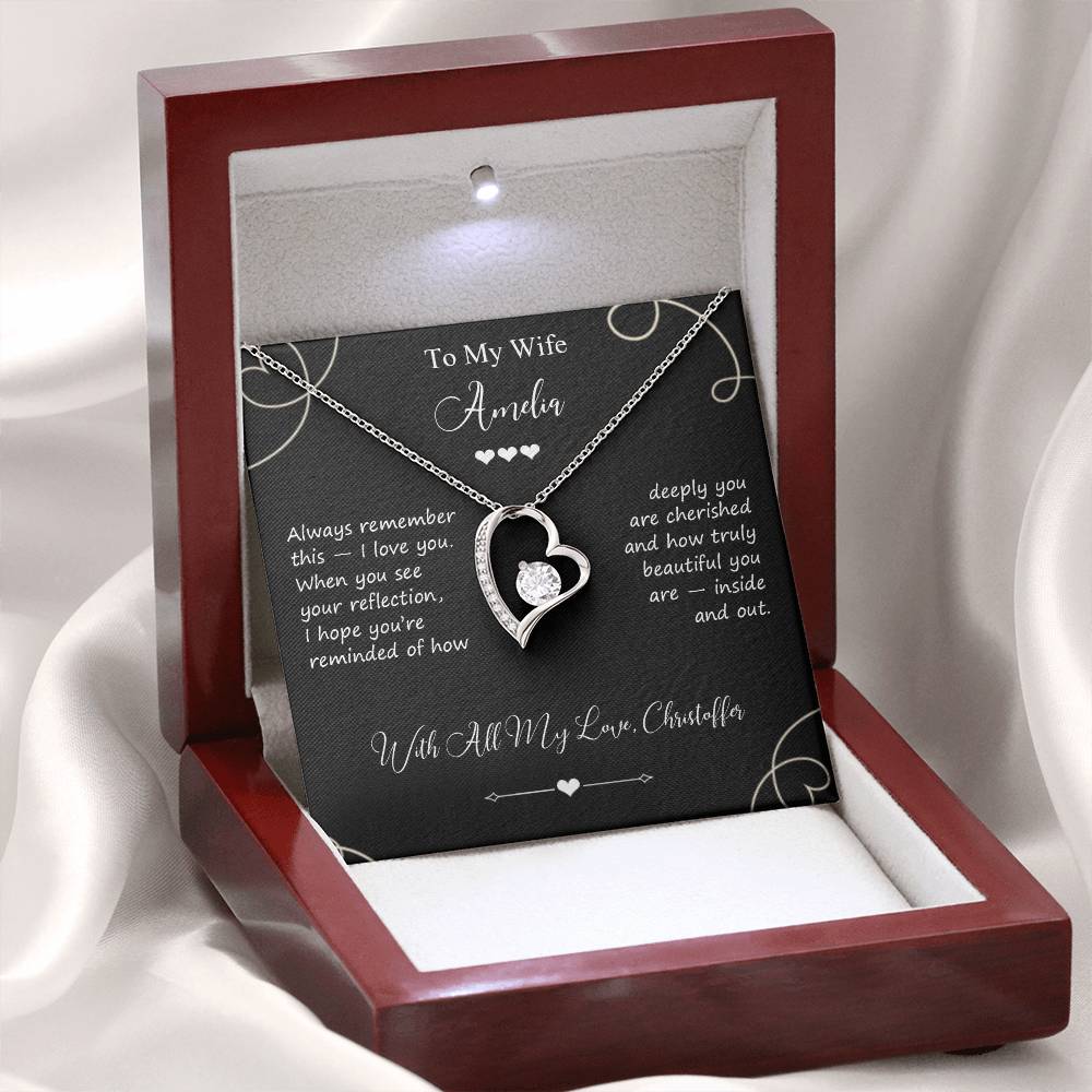 To My Wife - You Are Cherished and Beautiful Necklace Gift - c573a25