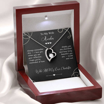 To My Wife - You Are Cherished and Beautiful Necklace Gift - c573a25