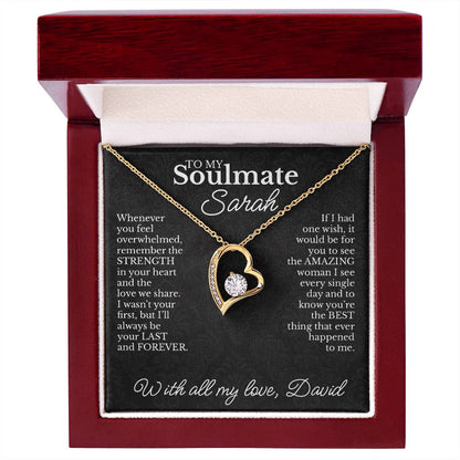 To My Soulmate - Necklace with Strength & Lasting Love Message - c484a25