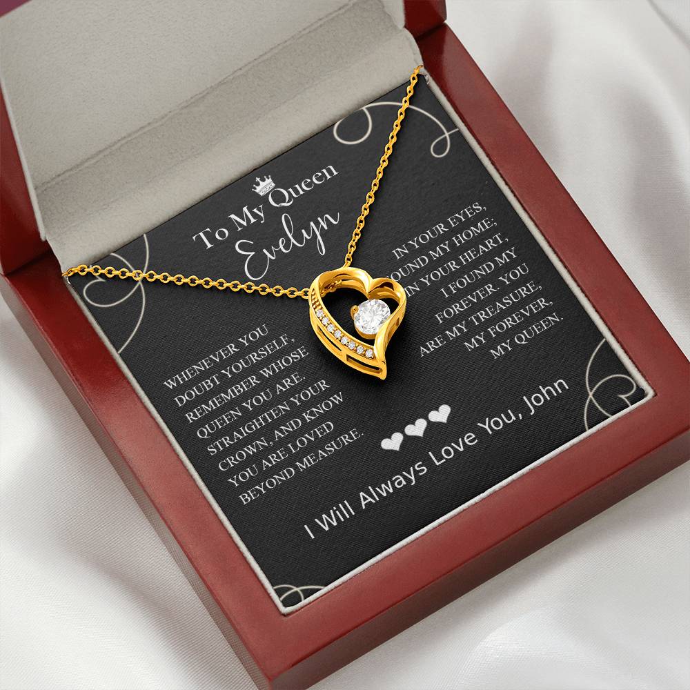 To My Queen - You Are My Treasure, My Forever Necklace Gift - c572a25
