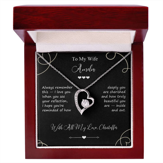 To My Wife - You Are Cherished and Beautiful Necklace Gift - c573a25