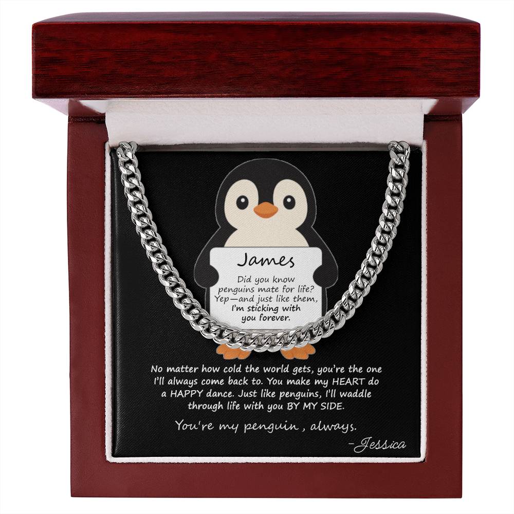 You're My Penguin - Personalized Husband Necklace Gift - c530a25