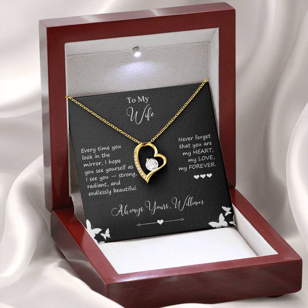 To My Wife - You Are My Heart, My Forever Necklace Gift - c574a25