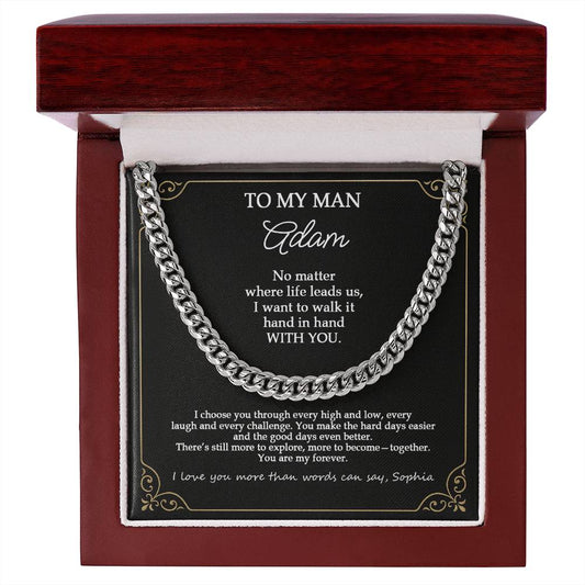 Hand in Hand with You - Romantic Husband Gift Necklace - c534a25