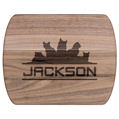 Custom Cat Silhouette Cutting Board with Name - c415a25