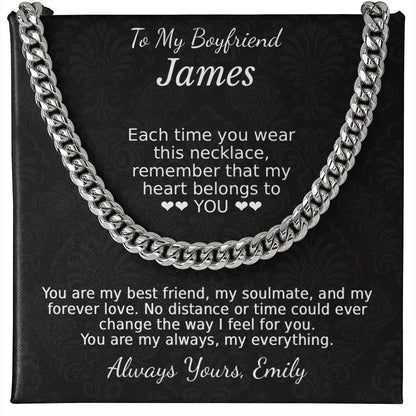 To My Boyfriend Necklace Gift - c546a25