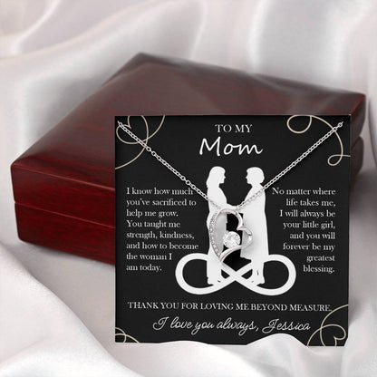 To My Mom Custom Heart Necklace from Daughter - c543a25