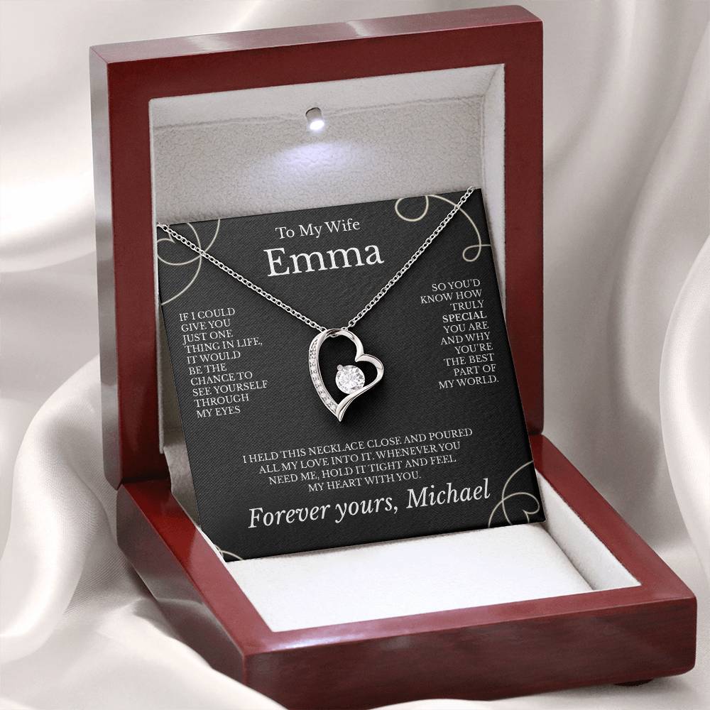To My Wife - Necklace with Deep Appreciation Message - c489a25