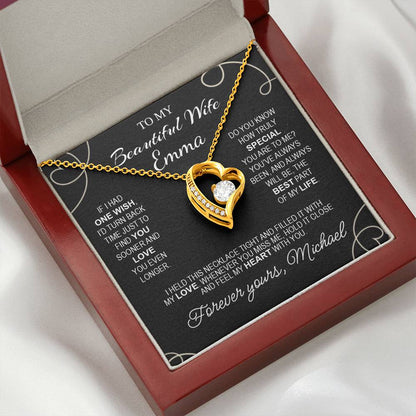 To My Beautiful Wife - Necklace with Timeless Love Message - c487a25