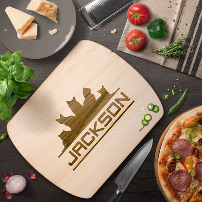 Custom Cat Silhouette Cutting Board with Name - c415a25