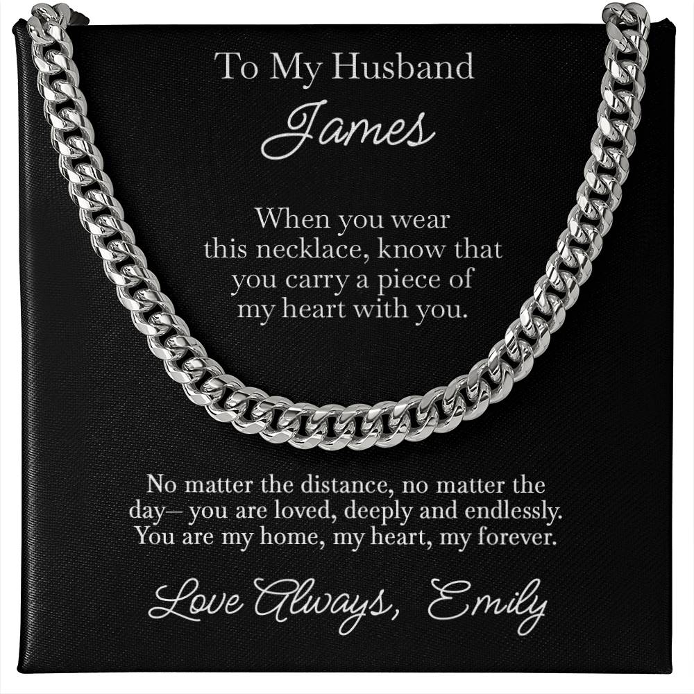 Carry My Heart - Personalized Husband Necklace Gift - c518a25
