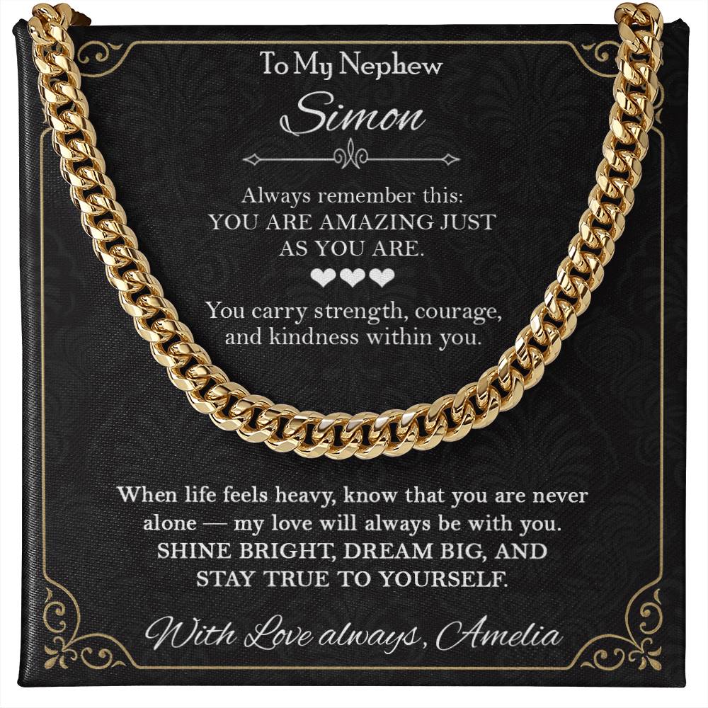 To My Nephew - You Are Amazing Just As You Are Necklace Gift - c579a25