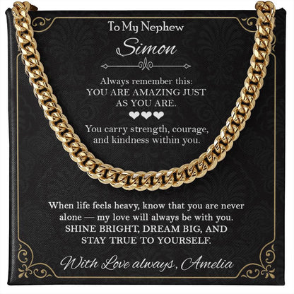 To My Nephew - You Are Amazing Just As You Are Necklace Gift - c579a25