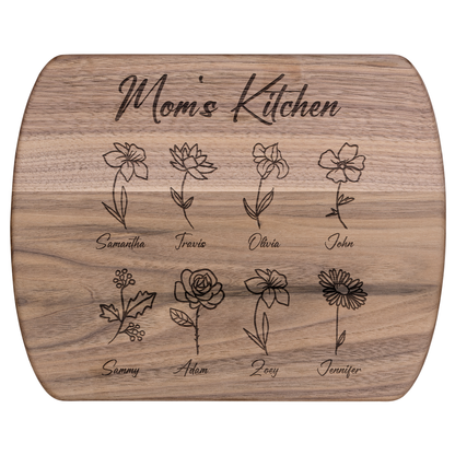 Custom Mom’s Kitchen Cutting Board with Kids' Names - c411a25