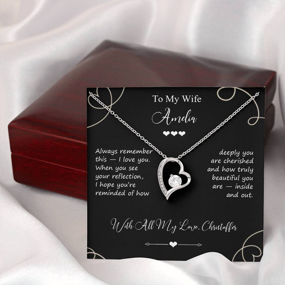 To My Wife - You Are Cherished and Beautiful Necklace Gift - c573a25
