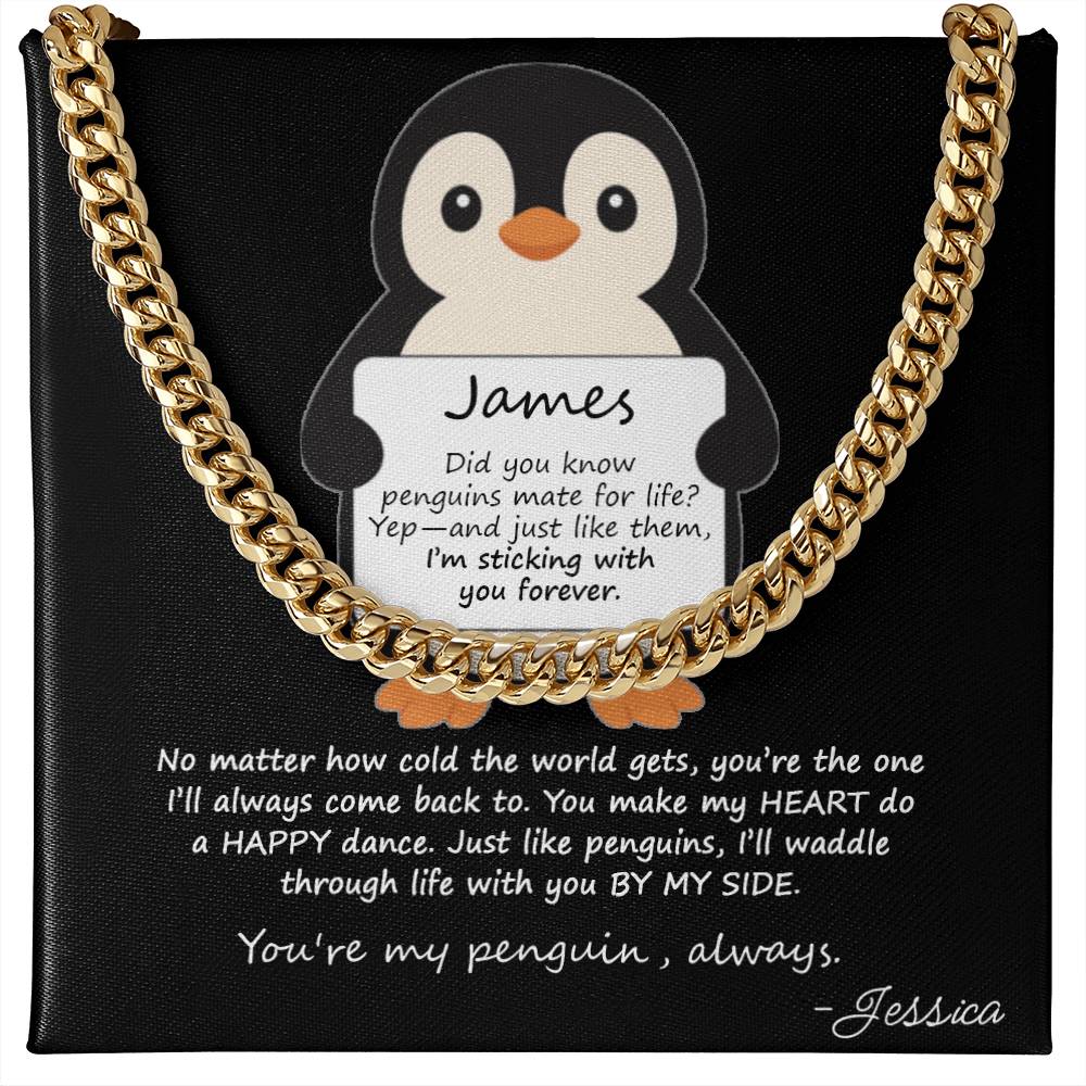 You're My Penguin - Personalized Husband Necklace Gift - c530a25