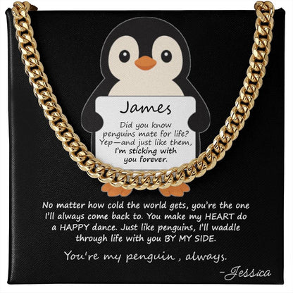 You're My Penguin - Personalized Husband Necklace Gift - c530a25