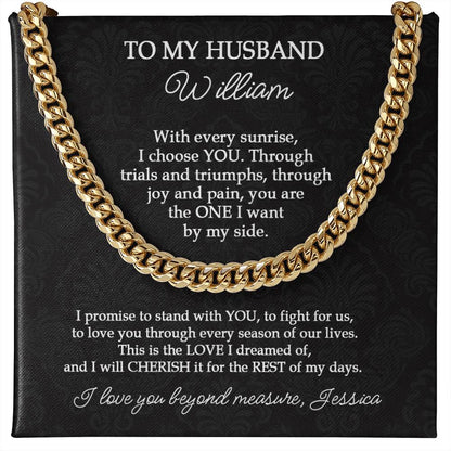 To My Husband - Personalized Necklace Gift for Him - c535a25