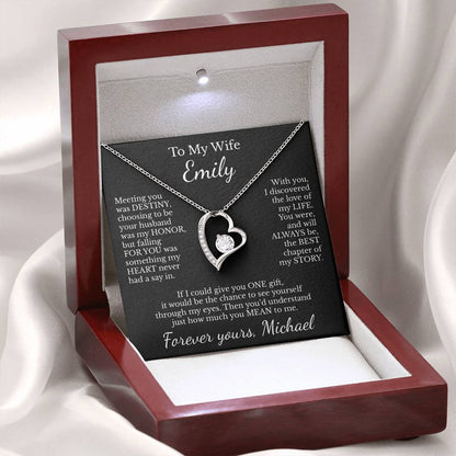 To My Wife - Necklace with Destiny & Love Story Message - c482a25