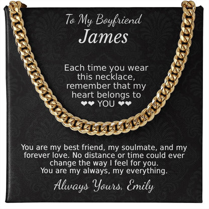 To My Boyfriend Necklace Gift - c546a25