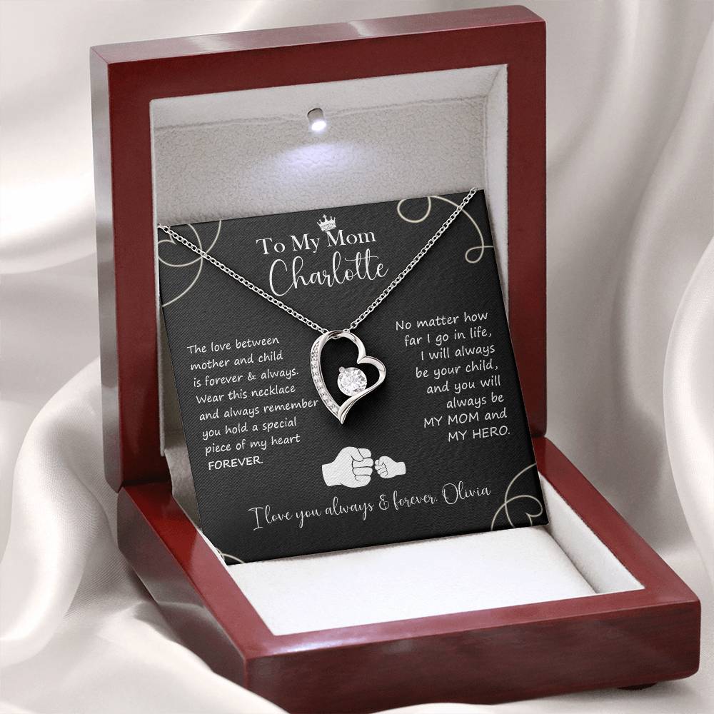 To My Mom - You Hold My Heart Forever Necklace Gift - c577a25
