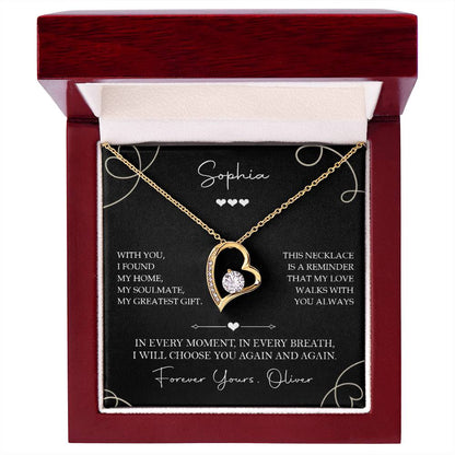 To My Soulmate - I Will Always Choose You Necklace Gift - c571a25