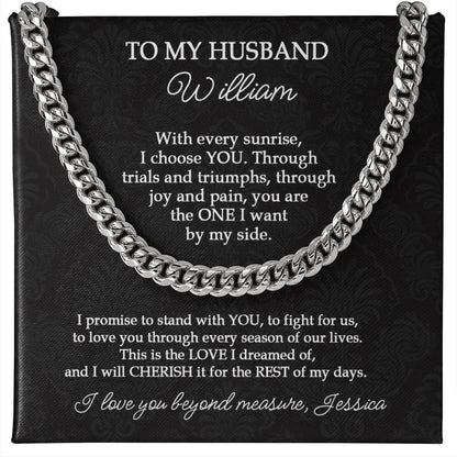 To My Husband - Personalized Necklace Gift for Him - c535a25