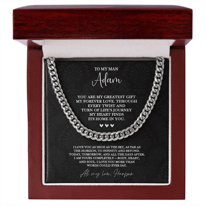 To My Fiancé - Personalized Necklace Gift for Him - c531a25